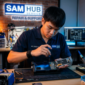 ช่างซ่อม Samsung Galaxy A24 เปลี่ยนจอ แบต ชาร์จ สายแพร ราคาถูก | Sam Hub Service บางนา กรุงเทพ