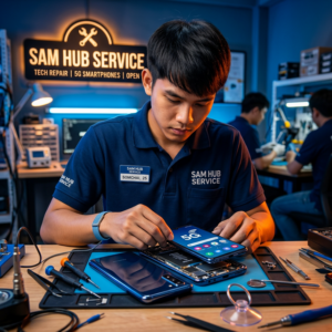 ช่างซ่อม Samsung Galaxy A33 5G เปลี่ยนจอ แบต ชาร์จ สายแพร ราคาถูก | Sam Hub Service บางนา กรุงเทพ