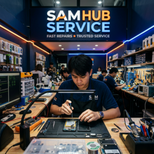 ช่างซ่อม Samsung Galaxy A51 เปลี่ยนจอ แบต ชาร์จ สายแพร ราคาถูก | Sam Hub Service บางนา กรุงเทพ