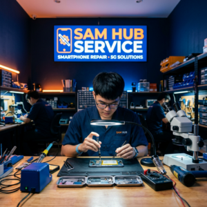 ช่างซ่อม Samsung Galaxy A52s 5G เปลี่ยนจอ แบต ชาร์จ สายแพร ราคาถูก | Sam Hub Service บางนา กรุงเทพ