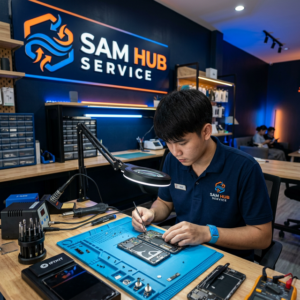 ช่างซ่อม Samsung Galaxy S20 เปลี่ยนจอ แบต ชาร์จ สายแพร ราคาถูก | Sam Hub Service บางนา กรุงเทพ