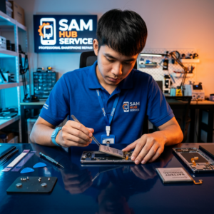 ช่างซ่อม Samsung Galaxy S21+ เปลี่ยนจอ แบต ชาร์จ สายแพร ราคาถูก | Sam Hub Service บางนา กรุงเทพ