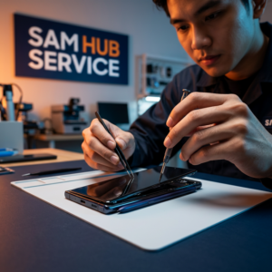 ช่างซ่อม Samsung Galaxy S24 Ultra เปลี่ยนจอ แบต ชาร์จ สายแพร ราคาถูก | Sam Hub Service บางนา กรุงเทพ