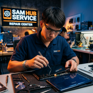ช่างซ่อมแท็บเล็ต Samsung Galaxy Tab S6 เปลี่ยนจอ แบต ราคาถูก | Sam Hub Service บางนา กรุงเทพ