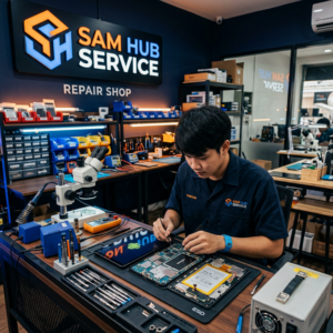 ช่างซ่อมแท็บเล็ต Samsung Galaxy Tab S9 Ultra เปลี่ยนจอ แบต ราคาถูก | Sam Hub Service บางนา กรุงเทพ