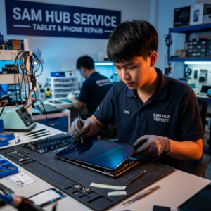 ช่างซ่อมแท็บเล็ต Samsung Galaxy Tab S9+ เปลี่ยนจอ แบต ราคาถูก | Sam Hub Service บางนา กรุงเทพ