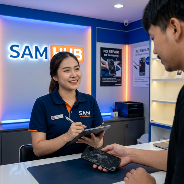 แจ้งซ่อม Samsung ออนไลน์ Sam Hub Service รวดเร็ว สะดวก