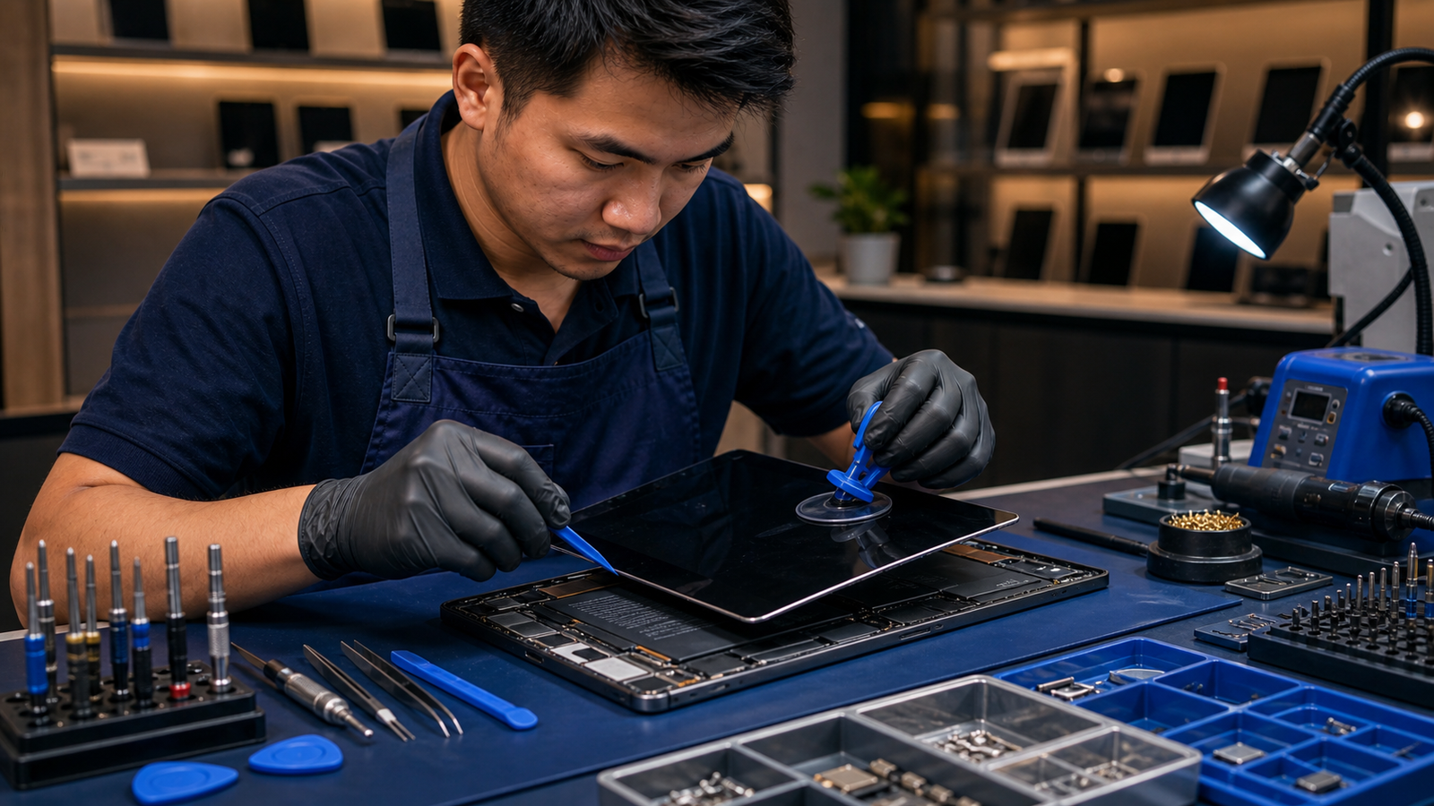 ช่างกำลังซ่อม Samsung Galaxy Tab S9+