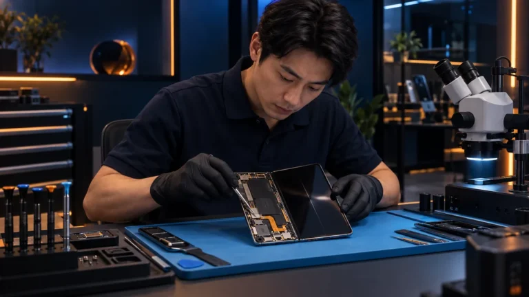 Z Fold บานพับฝืด กางไม่สุด — แก้ได้ไม่ต้องเปลี่ยนจอ 2026